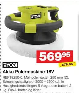 Bauhaus Akku Polermaskine 18V tilbud