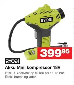 Bauhaus Akku Mini kompressor 18V tilbud