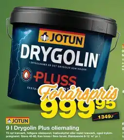 Bauhaus 9 l Drygolin Plus oliemaling tilbud