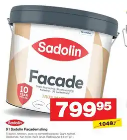 Bauhaus 9 l Sadolin Facademaling tilbud