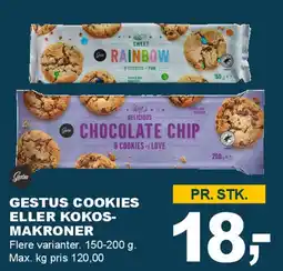 Let-Køb Gestus cookies eller kokos-makroner tilbud