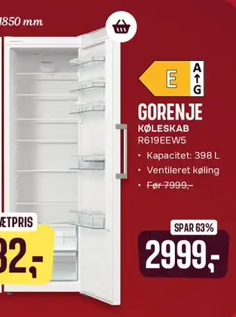 Skousen GORENJE KØLESKAB tilbud