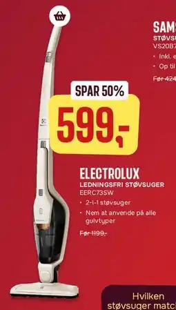 Skousen Electrolux ledningsfri støvsuger tilbud