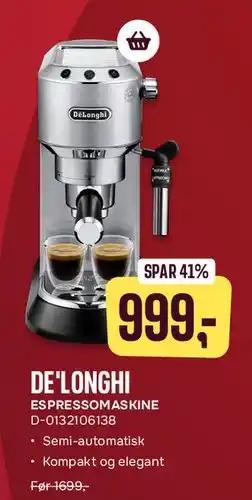 Skousen DE'LONGHI ESPRESSOMASKINE tilbud
