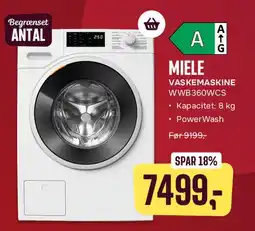 Skousen MIELE VASKEMASKINE tilbud