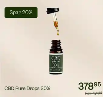 Helsam CBD Pure Drops 30% tilbud