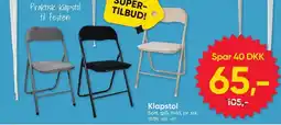 BigDollar Klapstol tilbud