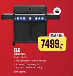 Skousen ELD GASGRILL. ELD-157765 tilbud