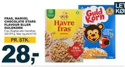 Let-Køb FRAS, MARVEL CHOCOLATE STARS FLAVOUR ELLER GULDKORN tilbud
