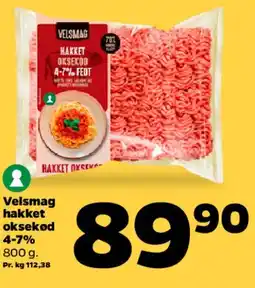 Netto Velsmag hakket oksekød 4-7% tilbud