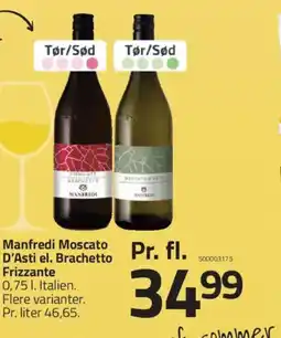 Fleggaard Manfredi moscato d'asti el. brachetto frizzante tilbud