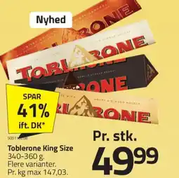 Fleggaard Toblerone King Size tilbud
