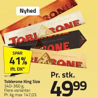 Fleggaard Toblerone King Size tilbud