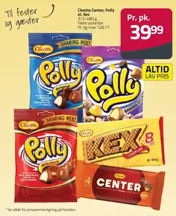 Fleggaard Cloetta Center, Polly el. Kex tilbud
