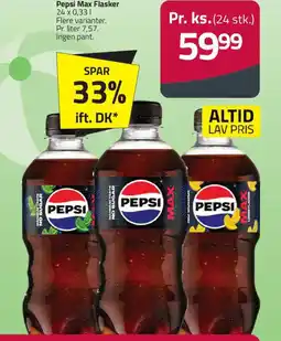 Fleggaard Pepsi Max Flasker tilbud