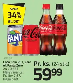 Fleggaard Coca Cola PET, Zero el. Fanta Zero tilbud