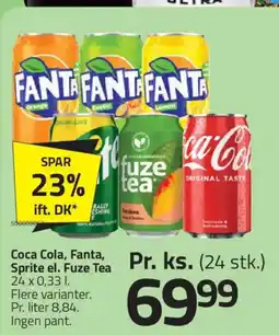 Fleggaard Coca Cola, Fanta, Sprite el. Fuze Tea tilbud