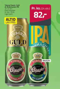 Fleggaard Tuborg Classic, Guld el. Brewmaster IPA tilbud