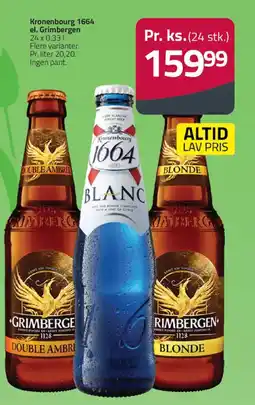 Fleggaard Kronenbourg 1664 el. Grimbergen tilbud