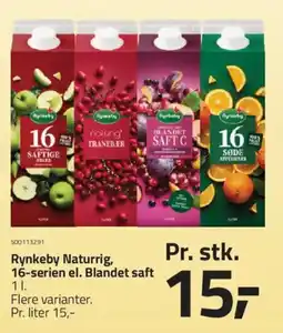 Fleggaard Rynkeby Naturrig, 16-serien el. Blandet saft tilbud