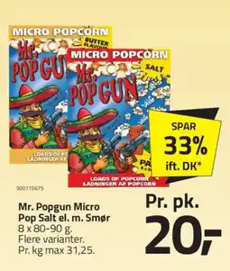Fleggaard Mr. Popgun Micro Pop Salt el. m. Smør tilbud