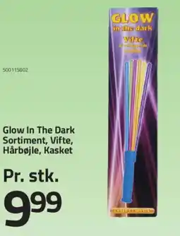 Fleggaard Glow In The Dark Sortiment, Vifte, Hårbøjle, Kasket tilbud