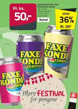 Fleggaard Faxe Kondi O kal. Pink, Eksotisk el. Lemon tilbud