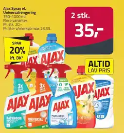 Fleggaard Ajax Spray el. Universalrengøring tilbud