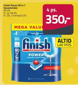 Fleggaard Finish Power All in 1 Opvasketabs tilbud