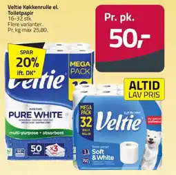 Fleggaard Veltie Køkkenrulle el. Toiletpapir tilbud