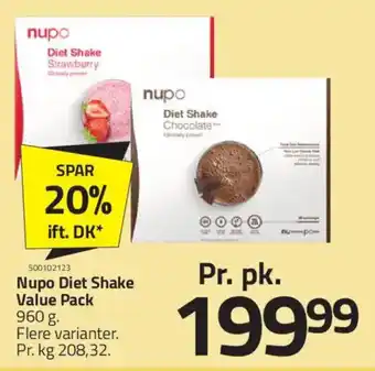 Fleggaard Nupo Diet Shake Value Pack tilbud