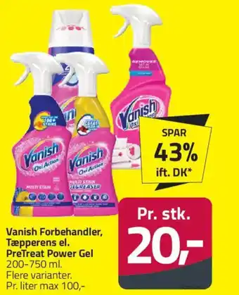 Fleggaard Vanish Forbehandler, Tæpperens el. PreTreat Power Gel tilbud