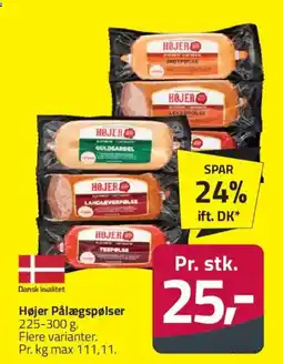 Fleggaard Højer Pålægspølser tilbud