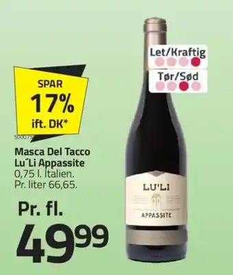 Fleggaard Masca Del Tacco Lu Li Appassite tilbud