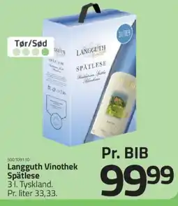 Fleggaard Langguth Vinothek Spätlese tilbud