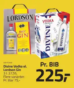 Fleggaard Divine Vodka el. Lordson Gin tilbud