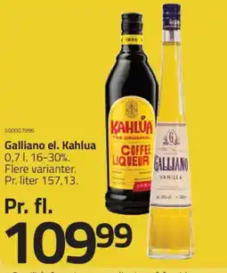 Fleggaard Galliano el. Kahlua tilbud