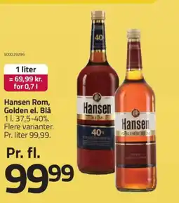 Fleggaard Hansen Rom, Golden el. Blå tilbud