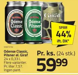 Fleggaard Odense Classic, Pilsner el. Giraf tilbud