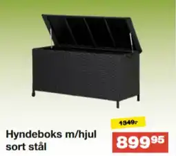Bauhaus Hyndeboks m/hjul sort stål tilbud