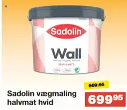 Bauhaus Sadolin vægmaling halvmat hvid tilbud