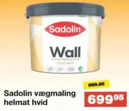 Bauhaus Sadolin vægmaling helmat hvid tilbud