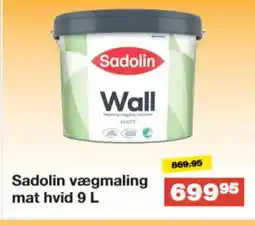 Bauhaus Sadolin vægmaling mat hvid tilbud
