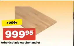 Bauhaus Arbejdsplade eg ubehandlet tilbud