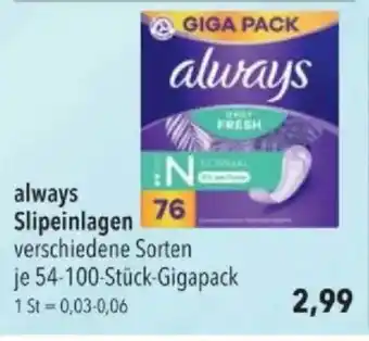 Citti Always Slipeinlagen tilbud