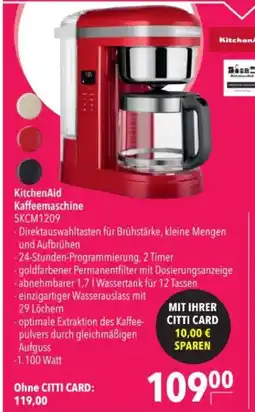 Citti KitchenAid Kaffeemaschine 5KCM1209 tilbud