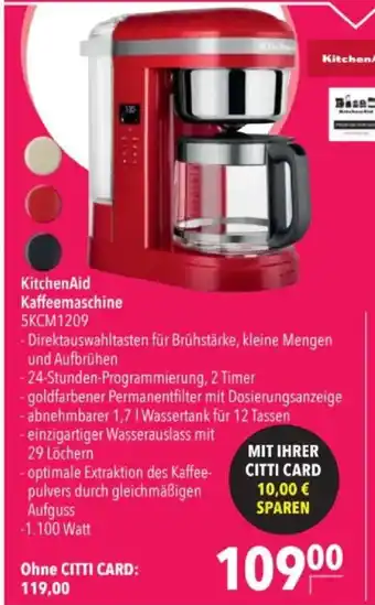 Citti KitchenAid Kaffeemaschine 5KCM1209 tilbud