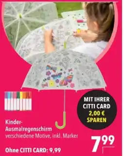 Citti Kinder- Ausmalregenschirm tilbud