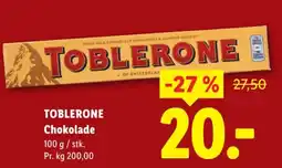Lidl TOBLERONE Chokolade tilbud
