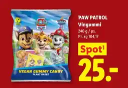 Lidl PAW PATROL Vingummi tilbud